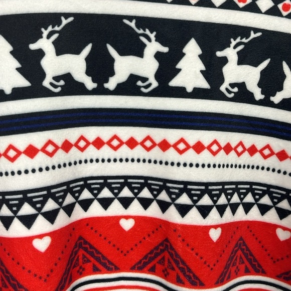 Ekouaer Womens Christmas Pajamas XL Red White Black Reindeer Trees Stripe Soft - Picture 5 of 16